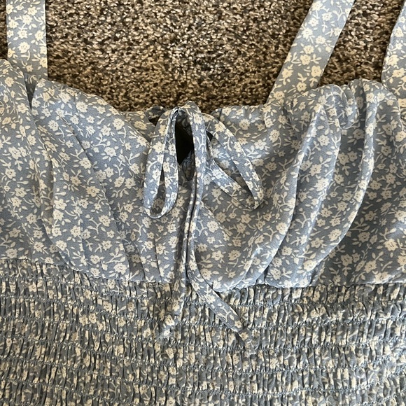 Pepped For Florals Gauze Top~Pastel Blue - Picture 7 of 9